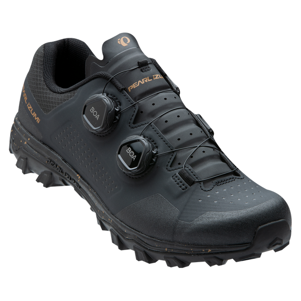 Pearl Izumi X-Alp Elevate Mountain Bike Shoe in Phantom.Berm Brown side/front view