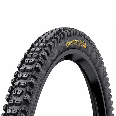 Conti Kryptotal-Fr 27.5 x 2.4 DH Tubeless Ready Mountain Bike Tire, black, full view.