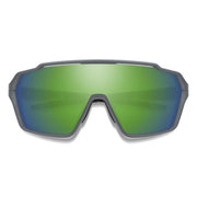 Smith Shift MAG Sunglasses, Matte Cement / ChromaPop Green Mirror Lens, Front View