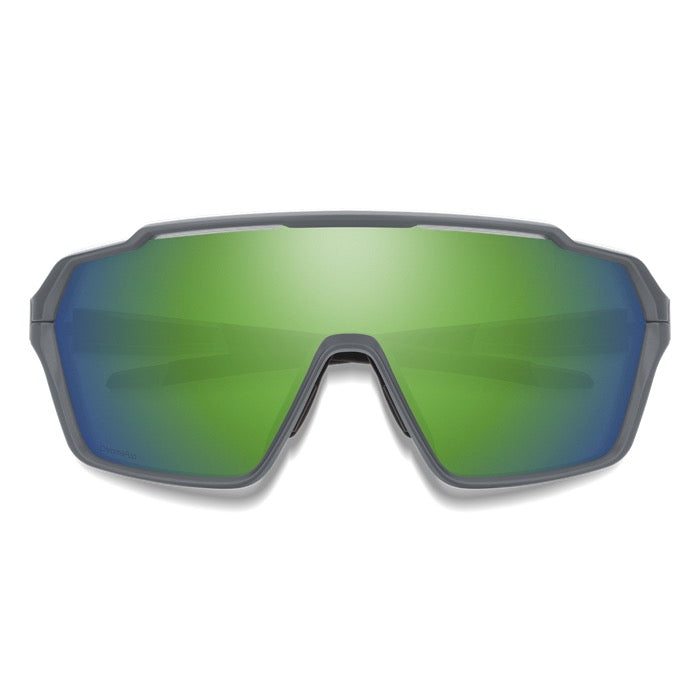 Smith Shift MAG Sunglasses, Matte Cement / ChromaPop Green Mirror Lens, Front View