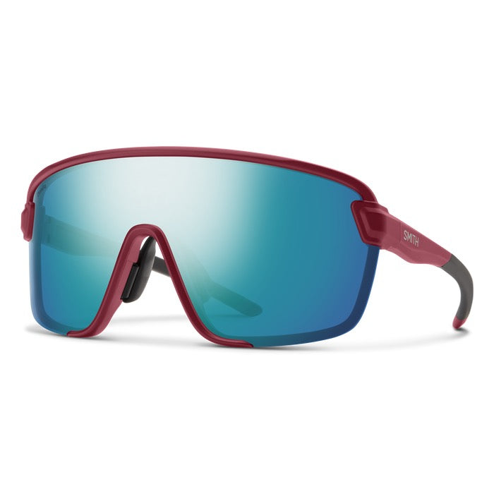 Smith Bobcat Sunglasses, Matte Merlot + ChromaPop Opal Mirror Lens, Full View