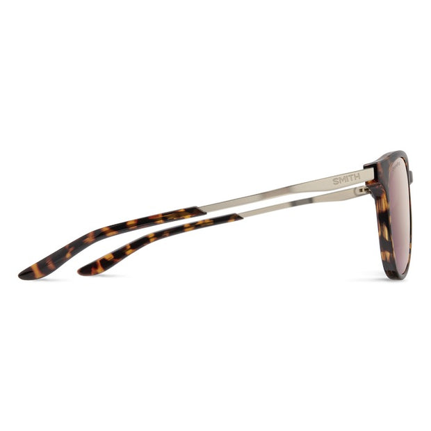 Smith Wander Sunglasses, Frame Color: Tortoise, Lens Color: ChromaPop Polarized Rose Gold Mirror, Side View