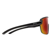 Smith Bobcat Sunglasses, Frame Color: Black, Lens Color: ChromaPop Red Mirror, Side View