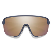 Smith Bobcat Sunglasses, Matte French Navy + ChromaPop Rose Gold Mirror Lens, Front View