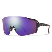 Smith Flywheel Sunglasses, Matte Black Marble + ChromaPop Violet Mirror Lens, Full View