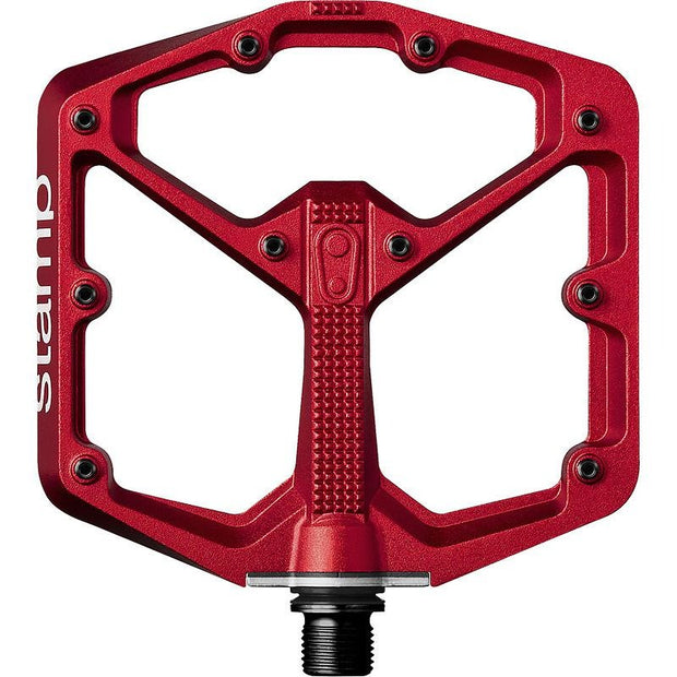 Crankbrothers Stamp 7 Flat Pedal, Red, Full View