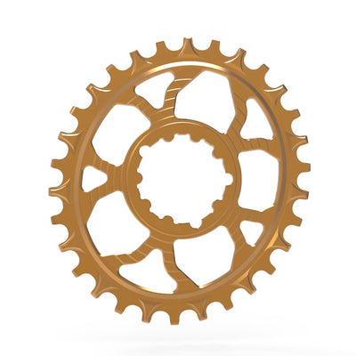5DEV 12% Oval Chainring 30t, Kashima, full view.