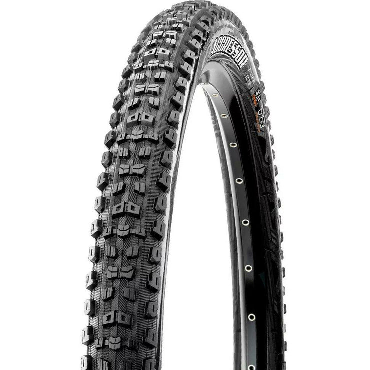 Maxxis Aggressor Tire - 27.5 x 2.3, Tubeless, Folding, Black, Dual, DD, Wide Trail, Mountain Bike Tire, Full View