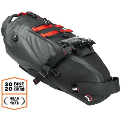 Revelate Spinelock 10L Seat Bag, Black. Full view.