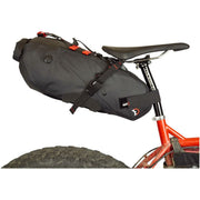 Revelate Spinelock 10L Seat Bag, Black. Side view.