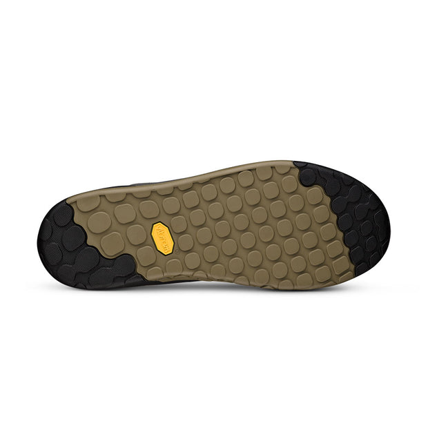 Fizik Gravita Versor Flat Mountain Bike Shoe, Gray/Mud, bottom view.