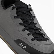 Fizik Gravita Versor Flat Mountain Bike Shoe, Gray/Mud, laces view.