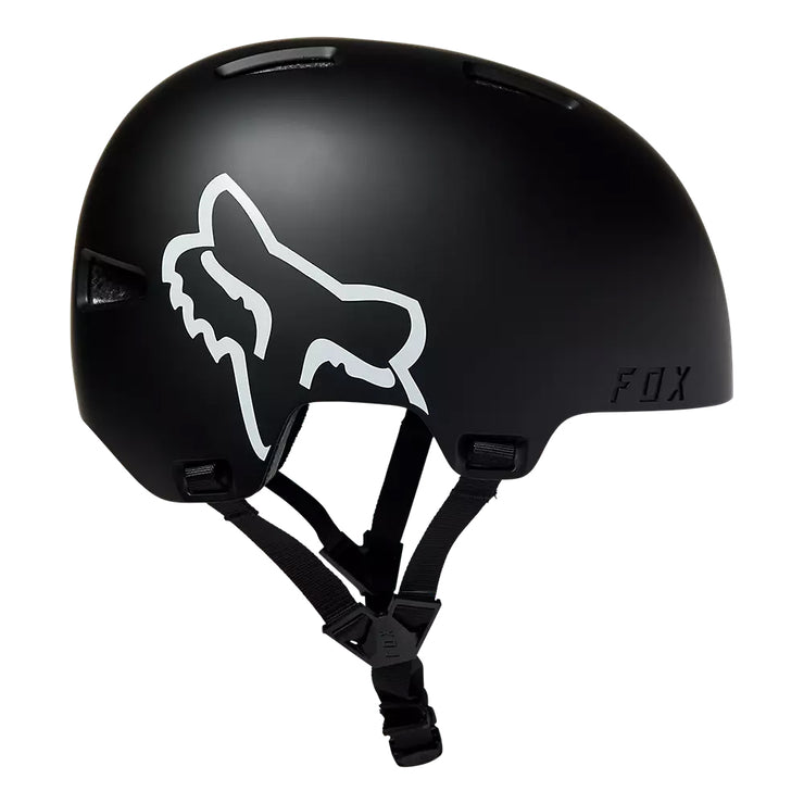 Fox Flight Mountain Bike Helmet, youth, black, right-side view.