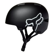 Fox Flight Mountain Bike Helmet, black, left-side view.