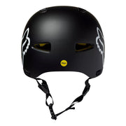 Fox Flight Mountain Bike Helmet, youth, black, back view.