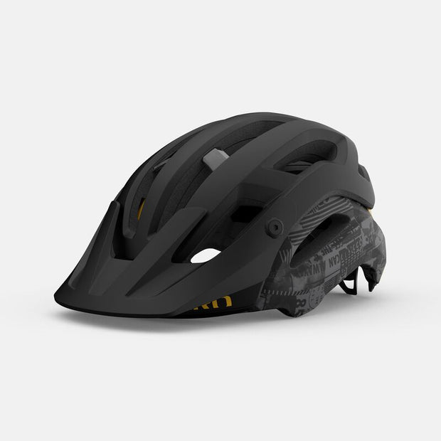 Giro Manifest Spherical MIPS Helmet, Matte Black Hypnotic, front view