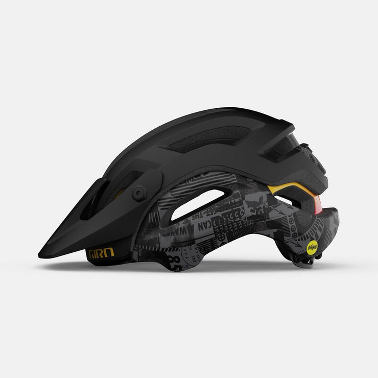 Giro Manifest Spherical MIPS Helmet, Matte Black Hypnotic, left side view