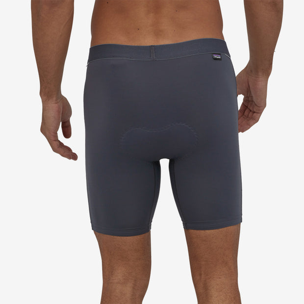 Patagonia Nether Bike Liner Short - 7", Smolder Blue, Back view on a model