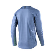 Troy Lee Skyline Air Long Sleeve Jersey, channel grey, back view.