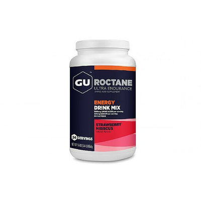 GU Roctane Energy Drink Mix - 24 Serving Canister, Strawberry Hibiscus, Full View 