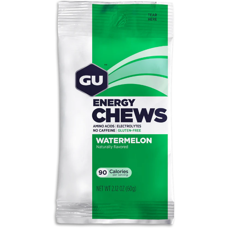 Gu Energy Chews, watermelon, full view.