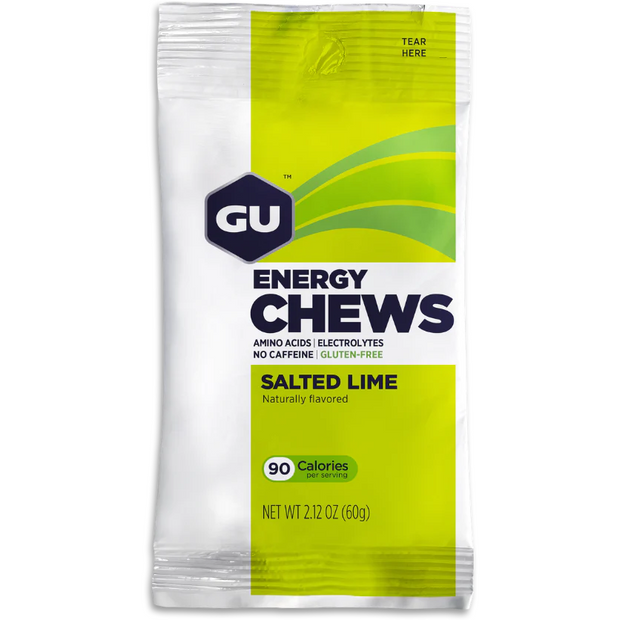Gu Energy Chews, salted lime, full view.