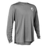 Fox Ranger "Big F" Long Sleeve Jersey, Gray, Full View