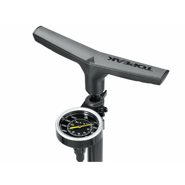 Topeak Joe Blow Pro X, Black, Gauge and handle view