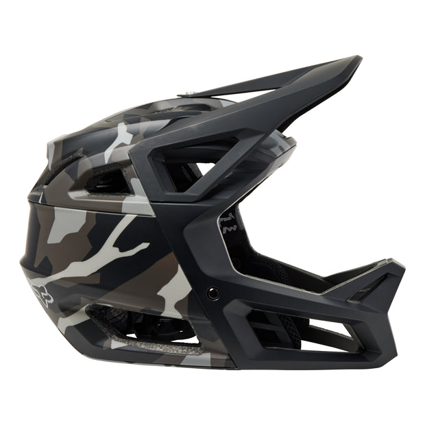 FOX PROFRAME RS MHDRN full-face helmet, black camo, side view