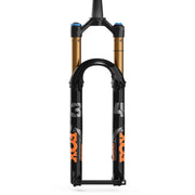 Fox 34 Float Factory Series Mountain Bike Fork, 29, 140mm, 2023, shiny black, front view.
