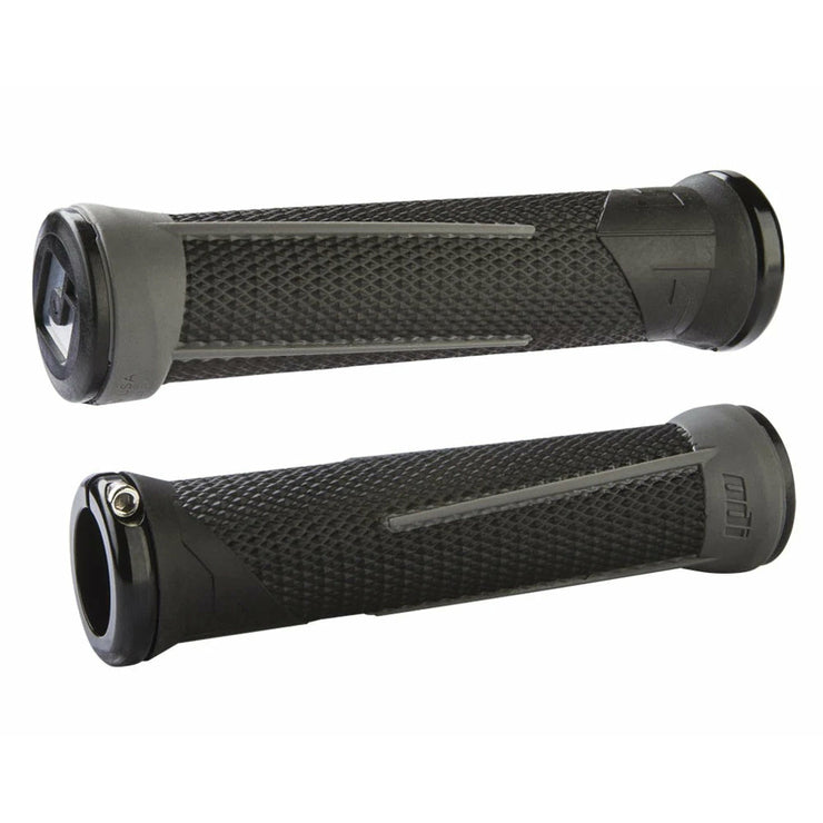 ODI AG-1 Lock-On Grips, Black, Graphite, Full View