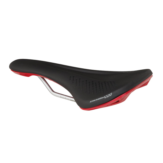Spank Oozy 220 Saddle, Black/Red, Full View