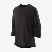 Patagonia Merino 3/4 Sleeve Bike Jersey, black, full view.