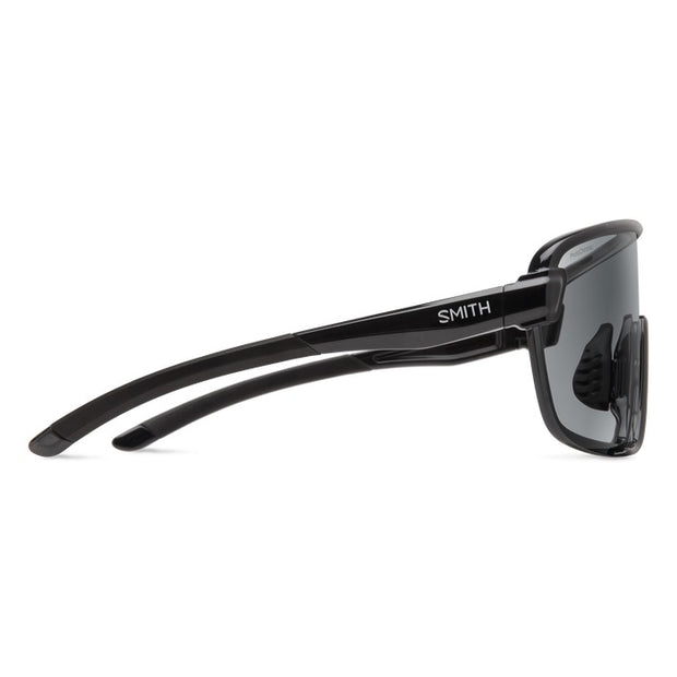 Smith Bobcat Sunglasses, Frame Color: Black, Lens Color: Photochromatic Clear to Gray, Side View