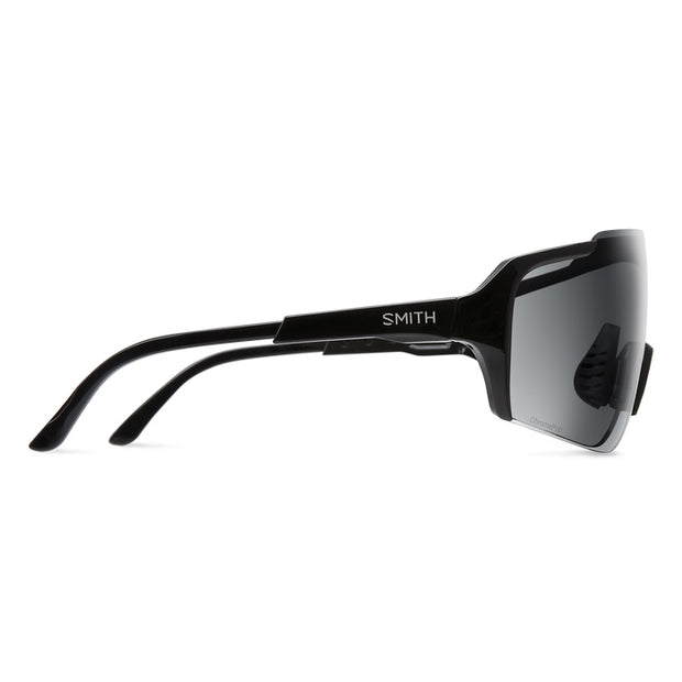 Smith Flywheel Sunglasses, Black + Photochromic Clear to Gray Lens, Side View