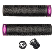 Wolf Tooth Components Echo Grip, purple, full view.
