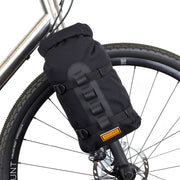 Restrap Carry Cage - Black, fork view, with pack.