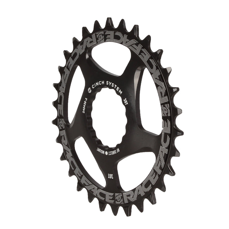 RaceFace Narrow Wide Chainring: Direct Mount CINCH, 30t, Black, Full View