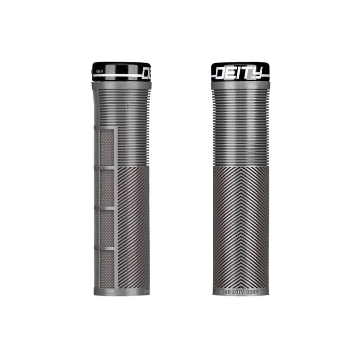 Deity Knuckleduster Lock-on Grips: Stealth with Black Clamp, Full View