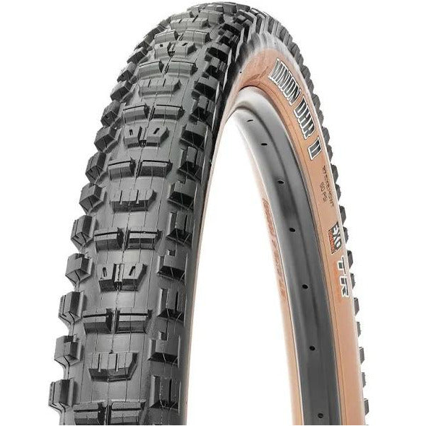 Maxxis Minion DHR II Tire - 29 x 2.4, Tubeless, Folding, Black/Dark Tan, Dual, EXO, Wide Trail, Mountain Bike Tire, Full View