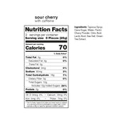 Skratch Labs Energy Chews, sour cherry, nutrition information.