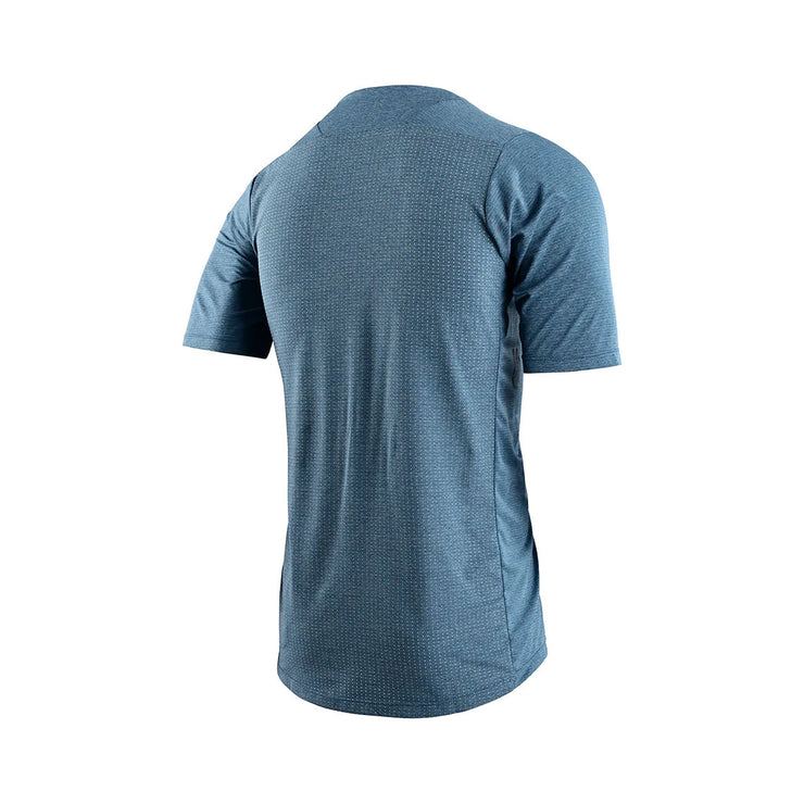 Troy Lee Designs Skyline Short Sleeve Jersey, slate blue, back view.
