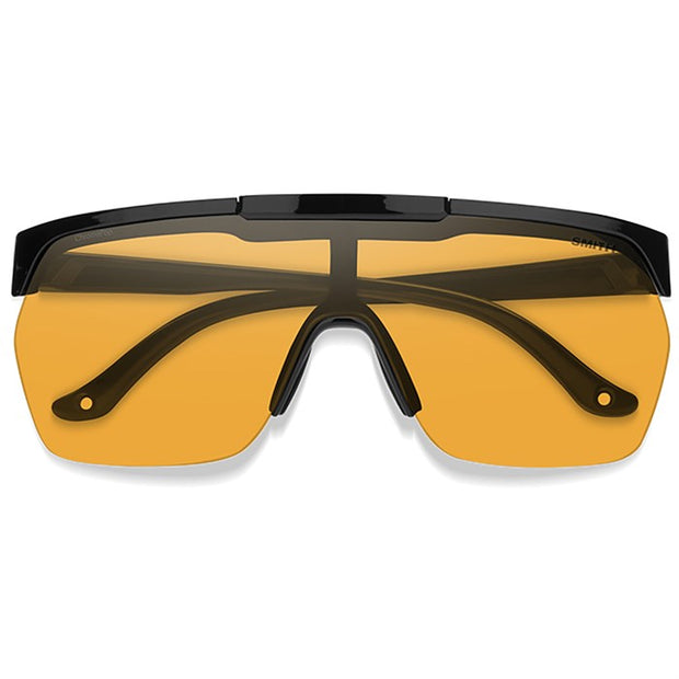 Smith XC MTB Sunglasses, Black + ChromaPop Low Light Copper Lens, front view.