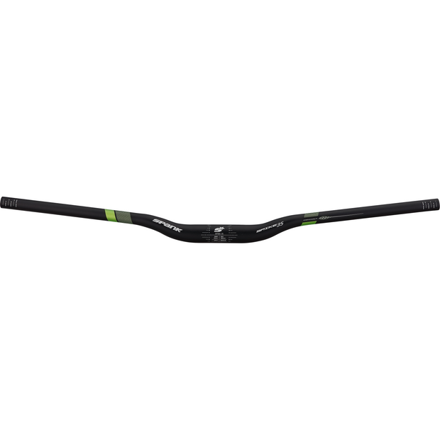 Spank Spike 35 Vibrocore Handlebar, Black/Green, Full View