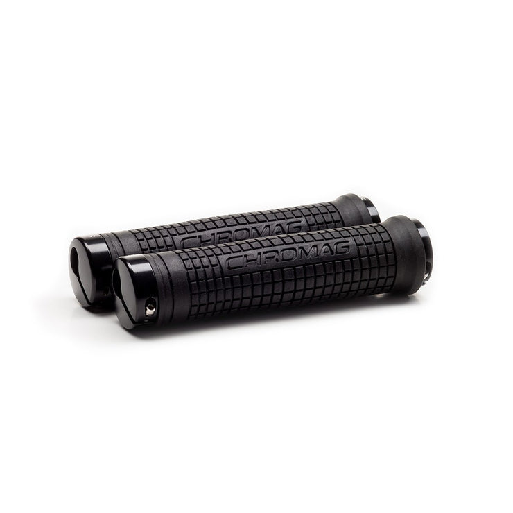 Chromag Squarewave XL Lock-On Grips, Black, Full View