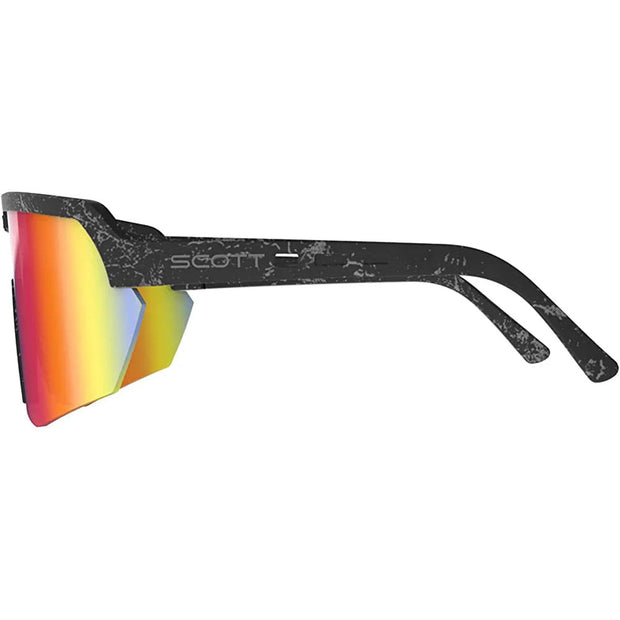 SCOTT Sunglasses Sport Shield black / red chrome, side view.