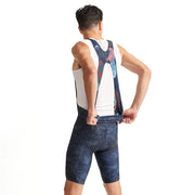 Pearl Izumi Expedition Pro Bib Short, Dark Ink Floral, view of drop-tail design for nature breaks