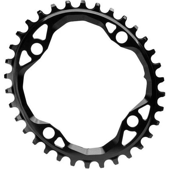 absoluteBLACK Oval 104 BCD Chainring - 32t, 104 BCD, 4-Bolt, Narrow-Wide, Black, Full View