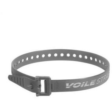 Voile Buckle Straps 20" in Gray full view, attached