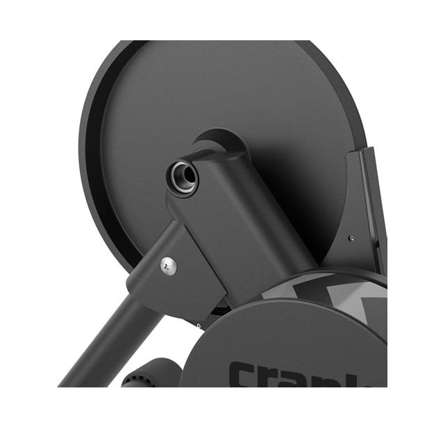 Wahoo Kickr core smart trainer thru axle view